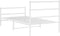 vidaXL - Bedframe - met - hoofd- - en - voeteneinde metaal - wit - 100x190 - cm
