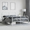 vidaXL - Bedframe - met - hoofd- - en - voeteneinde - metaal - wit - 180x200 - cm
