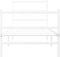 vidaXL - Bedframe - met - hoofd- - en - voeteneinde metaal - wit - 75x190 - cm