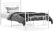 vidaXL - Bedframe - met - hoofd- - en - voeteneinde - metaal - wit - 90x200 - cm