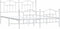 vidaXL - Bedframe - met - hoofd- - en - voeteneinde - metaal - wit - 180x200 - cm