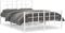 vidaXL - Bedframe - met - hoofd- - en - voeteneinde - metaal - wit - 140x190 - cm