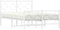 vidaXL - Bedframe - met - hoofd- - en - voeteneinde - metaal - wit - 120 - x - 190 - cm