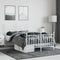 vidaXL - Bedframe - met - hoofd- - en - voeteneinde - metaal - wit - 120 - x - 190 - cm