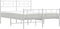 vidaXL - Bedframe - met - hoofd- - en - voeteneinde - metaal - wit - 140x190 - cm