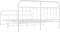 vidaXL - Bedframe - met - hoofd- - en - voeteneinde - metaal - wit - 183x213 - cm