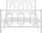 vidaXL - Bedframe - met - hoofd- - en - voeteneinde - metaal - wit - 100x190 - cm