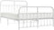 vidaXL - Bedframe - met - hoofd- - en - voeteneinde - metaal - wit - 135x190 - cm