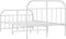 vidaXL - Bedframe - met - hoofd- - en - voeteneinde - metaal - wit - 120 - x - 190 - cm