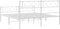 vidaXL - Bedframe - met - hoofd- - en - voeteneinde - metaal - wit - 140x190 - cm