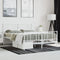 vidaXL - Bedframe - met - hoofd- - en - voeteneinde - metaal - wit - 140x190 - cm
