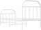 vidaXL - Bedframe - met - hoofd- - en - voeteneinde - metaal - wit - 75x190 - cm