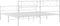 vidaXL - Bedframe - met - hoofd- - en - voeteneinde - metaal - wit - 183x213 - cm