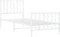 vidaXL - Bedframe - met - hoofd- - en - voeteneinde metaal - wit - 80x200 - cm
