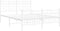 vidaXL - Bedframe - met - hoofd- - en - voeteneinde - metaal - wit - 140x200 - cm