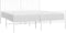 vidaXL - Bedframe - met - hoofd- - en - voeteneinde - metaal - wit - 193x203 - cm