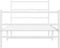vidaXL - Bedframe - met - hoofd- - en - voeteneinde metaal - wit - 107x203 - cm