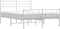 vidaXL - Bedframe - met - hoofd- - en - voeteneinde - metaal - wit - 140x200 - cm