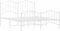vidaXL - Bedframe - met - hoofd- - en - voeteneinde metaal - wit - 140x200 - cm