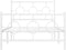 vidaXL - Bedframe - met - hoofd- - en - voeteneinde - metaal - wit - 100x190 - cm