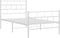 vidaXL - Bedframe - met - hoofd- - en - voeteneinde - metaal - wit - 80x200 - cm