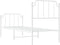 vidaXL - Bedframe - met - hoofd- - en - voeteneinde metaal - wit - 75x190 - cm