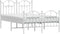 vidaXL - Bedframe - met - hoofd- - en - voeteneinde - metaal - wit - 120x200 - cm