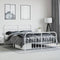 vidaXL - Bedframe - met - hoofd- - en - voeteneinde - metaal - wit - 160x200 - cm