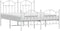 vidaXL - Bedframe - met - hoofd- - en - voeteneinde - metaal - wit - 140x200 - cm