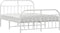 vidaXL - Bedframe - met - hoofd- - en - voeteneinde - metaal - wit - 140x200 - cm