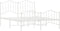 vidaXL - Bedframe - met - hoofd- - en - voeteneinde metaal - wit - 140x190 - cm