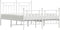 vidaXL - Bedframe - met - hoofd- - en - voeteneinde - metaal - wit - 140x190 - cm