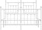 vidaXL - Bedframe - met - hoofd- - en - voeteneinde - metaal - wit - 135x190 - cm