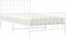 vidaXL - Bedframe - met - hoofd- - en - voeteneinde metaal - wit - 100x190 - cm