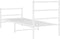 vidaXL - Bedframe - met - hoofd- - en - voeteneinde metaal - wit - 75x190 - cm