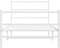 vidaXL - Bedframe - met - hoofd- - en - voeteneinde metaal - wit - 100x190 - cm