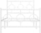 vidaXL - Bedframe - met - hoofd- - en - voeteneinde - metaal - wit - 90x200 - cm