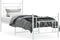 vidaXL - Bedframe - met - hoofd- - en - voeteneinde - metaal - wit - 80x200 - cm