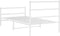 vidaXL - Bedframe - met - hoofd- - en - voeteneinde metaal - wit - 100x200 - cm