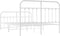 vidaXL - Bedframe - met - hoofd- - en - voeteneinde - metaal - wit - 135x190 - cm