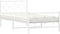 vidaXL - Bedframe - met - hoofd- - en - voeteneinde - metaal - wit - 100x190 - cm