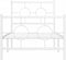 vidaXL - Bedframe - met - hoofd- - en - voeteneinde - metaal - wit - 75x190 - cm