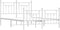 vidaXL - Bedframe - met - hoofd- - en - voeteneinde - metaal - wit - 140x190 - cm