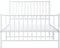vidaXL - Bedframe - met - hoofd- - en - voeteneinde - metaal - wit - 100x200 - cm
