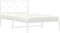 vidaXL - Bedframe - met - hoofd- - en - voeteneinde - metaal - wit - 107x203 - cm