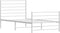 vidaXL - Bedframe - met - hoofd- - en - voeteneinde - metaal - wit - 107x203 - cm