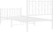 vidaXL - Bedframe - met - hoofd- - en - voeteneinde metaal - wit - 90x190 - cm