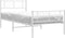 vidaXL - Bedframe - met - hoofd- - en - voeteneinde - metaal - wit - 100x200 - cm