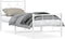 vidaXL - Bedframe - met - hoofd- - en - voeteneinde - metaal - wit - 80x200 - cm