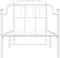 vidaXL - Bedframe - met - hoofd- - en - voeteneinde metaal - wit - 75x190 - cm